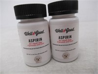 (2) "As Is" 75-Pc Well & Good Aspirin For Small