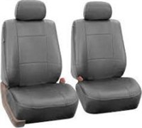 FH Group Car Seat Covers Front Set Solid Gray Faux