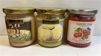 3 New Scented Candles 7.3 Oz