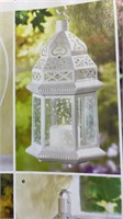 New Large White Moroccan Lantern 15" High