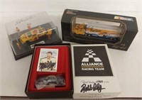 ASSORTED RACING COLLECTIBLES, FIGURINES