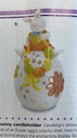 New Easter Bunny Candle Holder 7.5" High