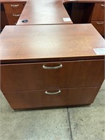 Cherry Finish 2 Drawer Lateral File Minor Wear