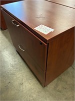 Cherry Finish 2 Drawer Lateral File Minor Wear