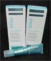 (2) Bliss Clear Genius Acne Spot Treatment 0.5 oz