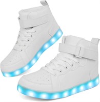 Wajin LED Light Up Shoes Kids High top Sneakers wi