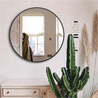 Round Mirror,Black Round Mirror 16 inch,Round Wall