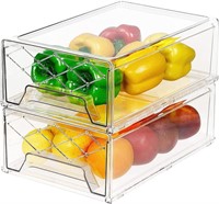 loobuu Refrigerator Organizer Bins with Pull-out D