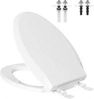 Hibbent Elongated Toilet Seat with Oval Cover, Sof