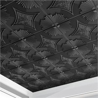 Art3d Drop Ceiling Tiles 24x24 in Black (12-Pack,