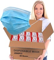 2000 PCS Wholesale Bulk Disposable Face Mask (40 P