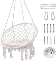 HBlife Hammock Chair, Hanging Swing with Macrame a