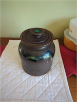 8x8in crock with lid