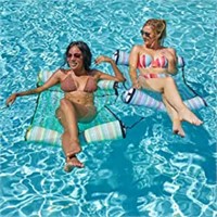 *2 Sets 4-in-1 Hammock Inflatable Pool Float