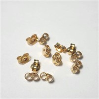 10K YELLOW GOLD PACK OF 12 0.72G  EARRING BACKS