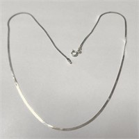 SILVER SNAKE CHAIN 16"  NECKLACE