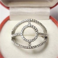 SILVER CUBIC ZIRCONIA  RING