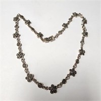 SILVER MARCASITE 16"  NECKLACE