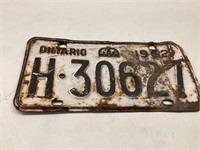 Ontario 1962 Plate