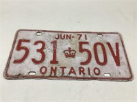 Ontario 1979 Plate