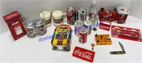 Coca-Cola Lot- Musical Tin Train, Salt & Pepper