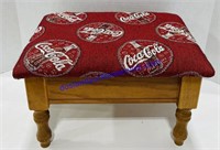 Coca-Cola Padded Footstool With Storage 15x11x9