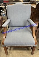 Blue Padded Accent Arm Chair 38”