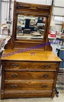 3-Drawer Dresser With Mirror 71x43x20