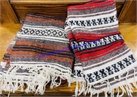 Pair of Mexican Throw Blankets