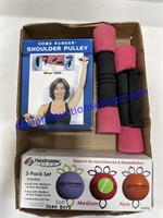 Shoulder Pulling, Arm Weights, and Therapy Balls