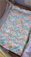 Handmade baby afghan new- Rainbow pastels