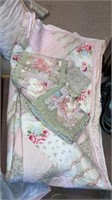 Quilted floral bedspread