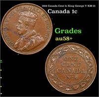 1916 Canada Cent 1c King George V KM-21 Grades Cho