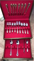 Reed & Barton stainless flatware in chest