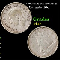 1960 Canada Dime 10c KM-51 Grades GEM+ Unc