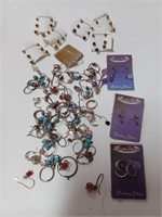 Lot of Sterling Silver Earrings and More