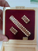 Vtg. Hickok Tie Bar and Cufflinks