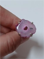 Marked 925 Pink Stone Ring- 7.3g w/ Stone
