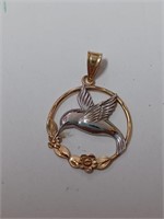 Marked and Tested 14K Bird Pendant- 1.4g