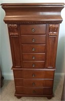 LARGE WOODEN JEWELRY CABINET
