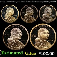 Proof Group of 5 2000-2008 Sacagewea 1 Dollar Coin