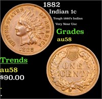 1882 Indian Cent 1c Grades Choice AU/BU Slider