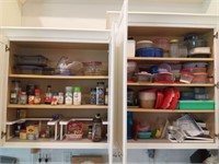 CONTENTS UPPERS- SPICES, STORAGE, CASSEROLES
