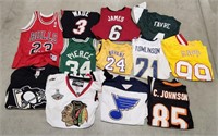 (11) 1990's-2000's Jerseys. Includes Basketball,