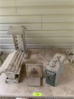 Ammo box and bird feeders