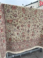 Hand Knotted Persian Rug Beige Red