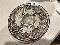 ANTIQUE STERLING EMBOSSED PLATE