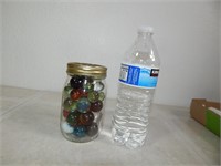 Pint Jar Full of Old Marbles Shooters