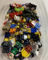 Container of LEGO figures