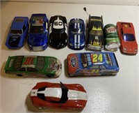 5-die cast  4- plastic/tin  cars